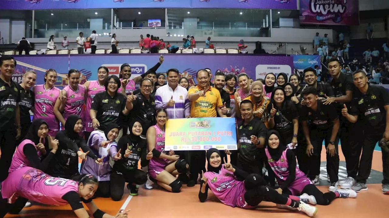 Hasil PLN Mobile Proliga 2025: Tidak Terkalahkan, Jakarta Popsivo Polwan Juara Putaran Pertama