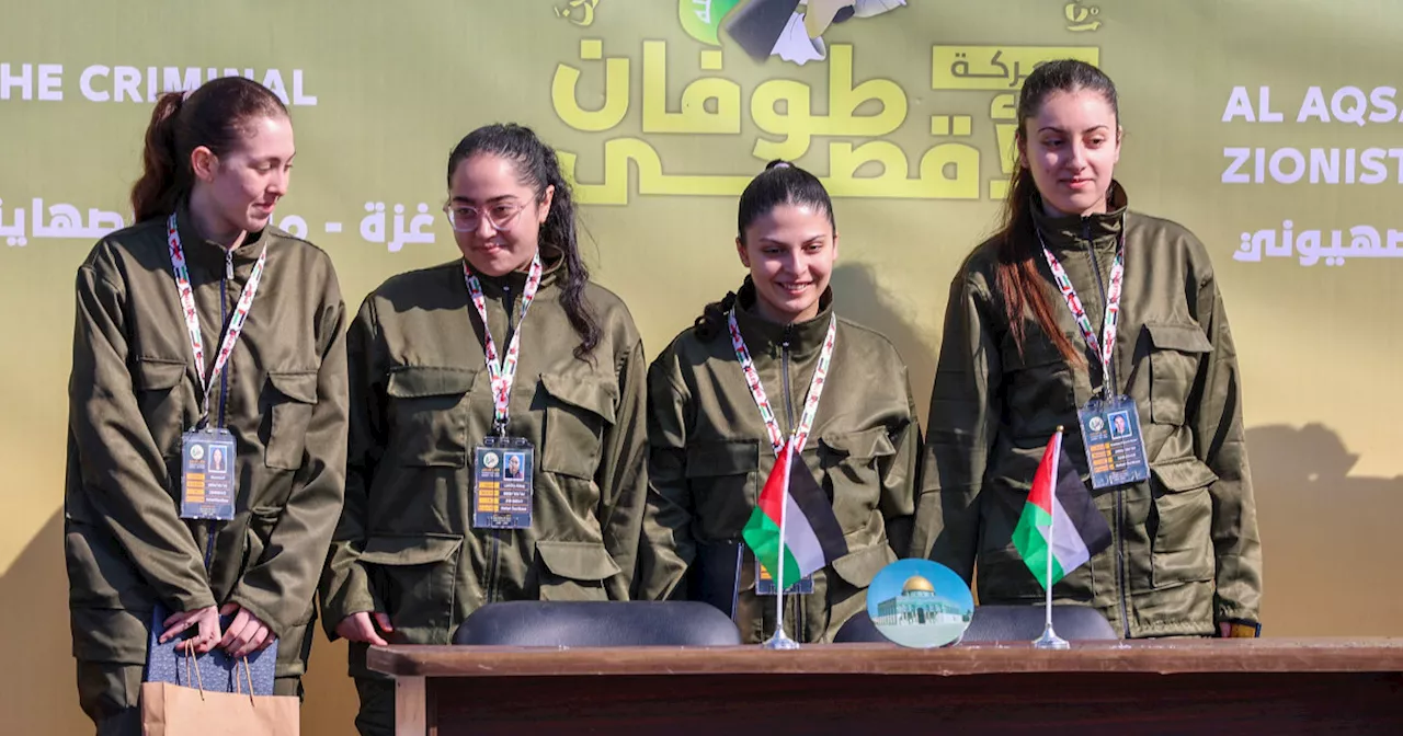 Four Israeli Female Soldiers Released by Hamas in Gaza City