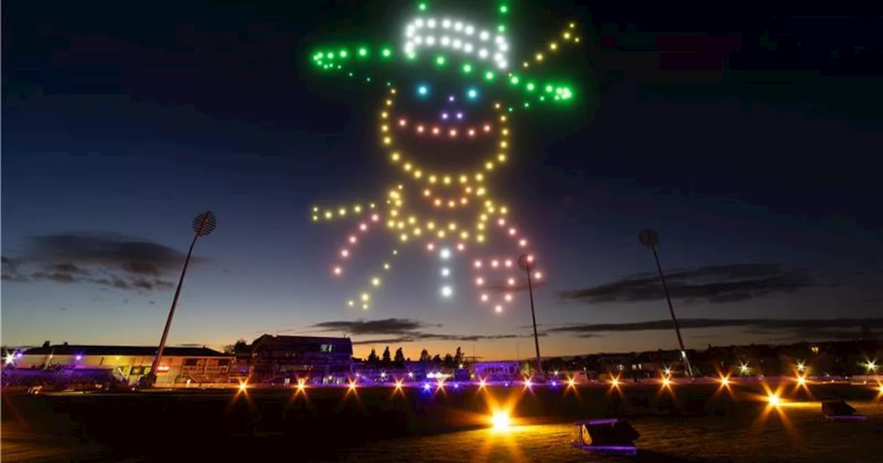 The Wonderful Wizard of Oz Takes Flight in Drone Light Show at Nottingham's Trent Bridge