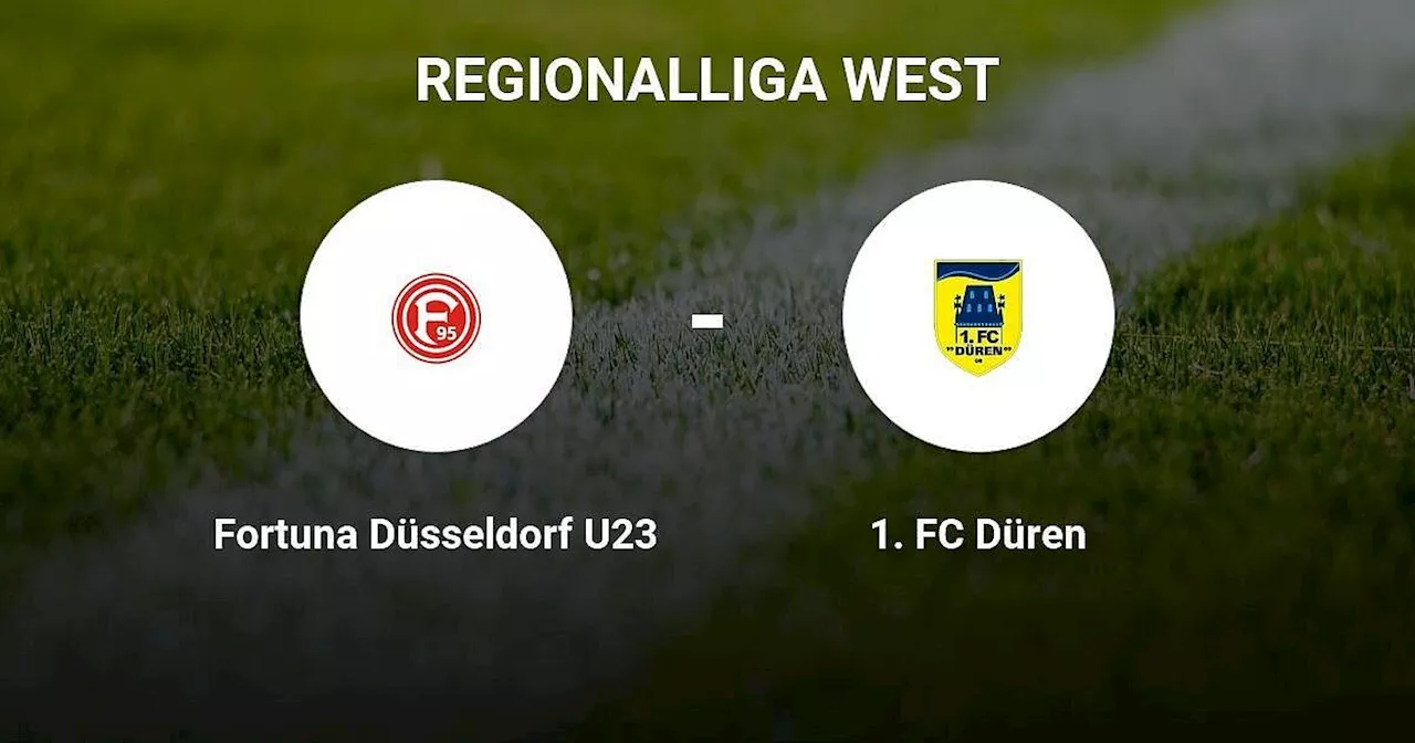 Remis im Duell zwischen der Fortuna Düsseldorf U23 und dem 1. FC Düren