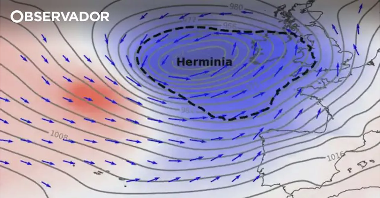 Vem aí mais uma tempestade: a Herminia traz ventos ciclónicos, ondas de 11 metros e neve