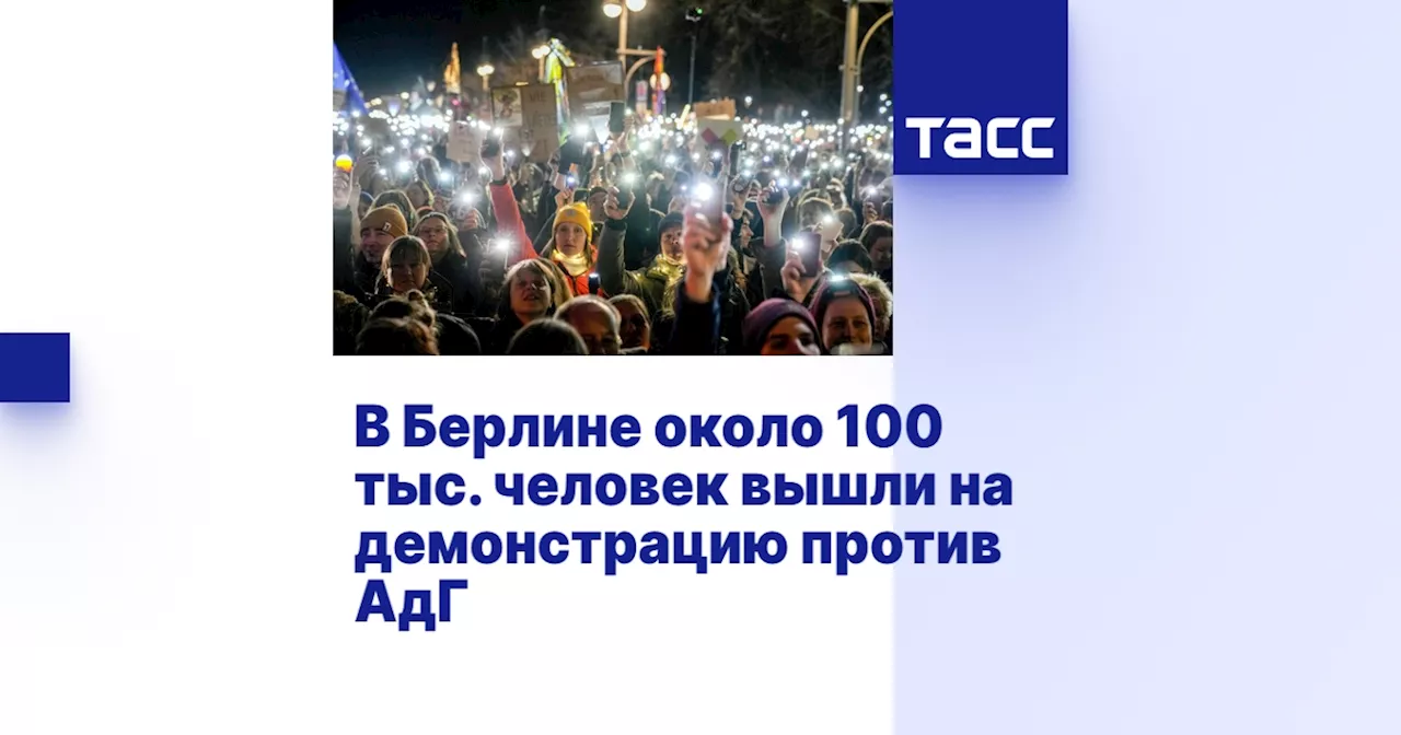 В Берлине около 100 тыс. человек вышли на демонстрацию против АдГ