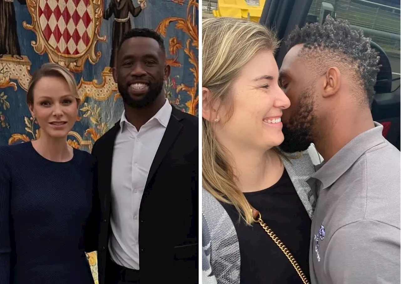 ‘A type’: Siya Kolisi roasted over pics with Princess Charlene