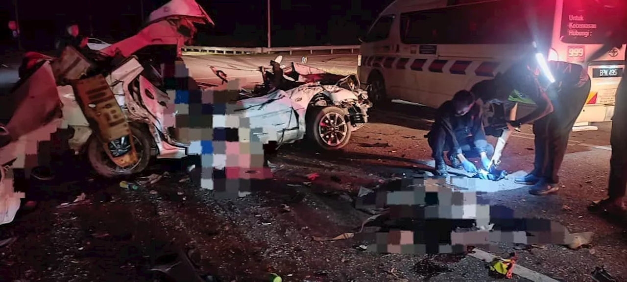 Two Killed, Five Injured in Two-Vehicle Crash in Tangkak