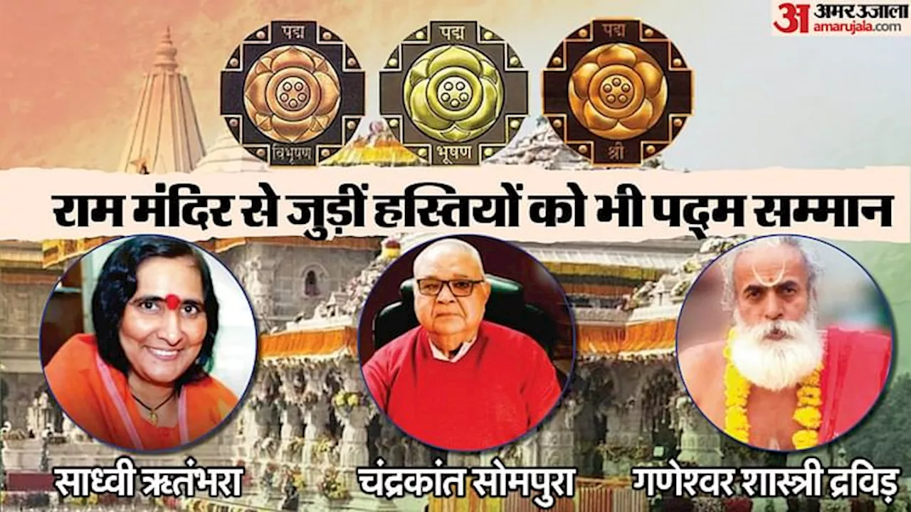 Padma Award: आंदोलन से जुड़ीं साध्वी ऋतंभरा को पद्म भूषण; चंद्रकांत सोमपुरा, गणेश्वर शास्त्री को पद्मश्री