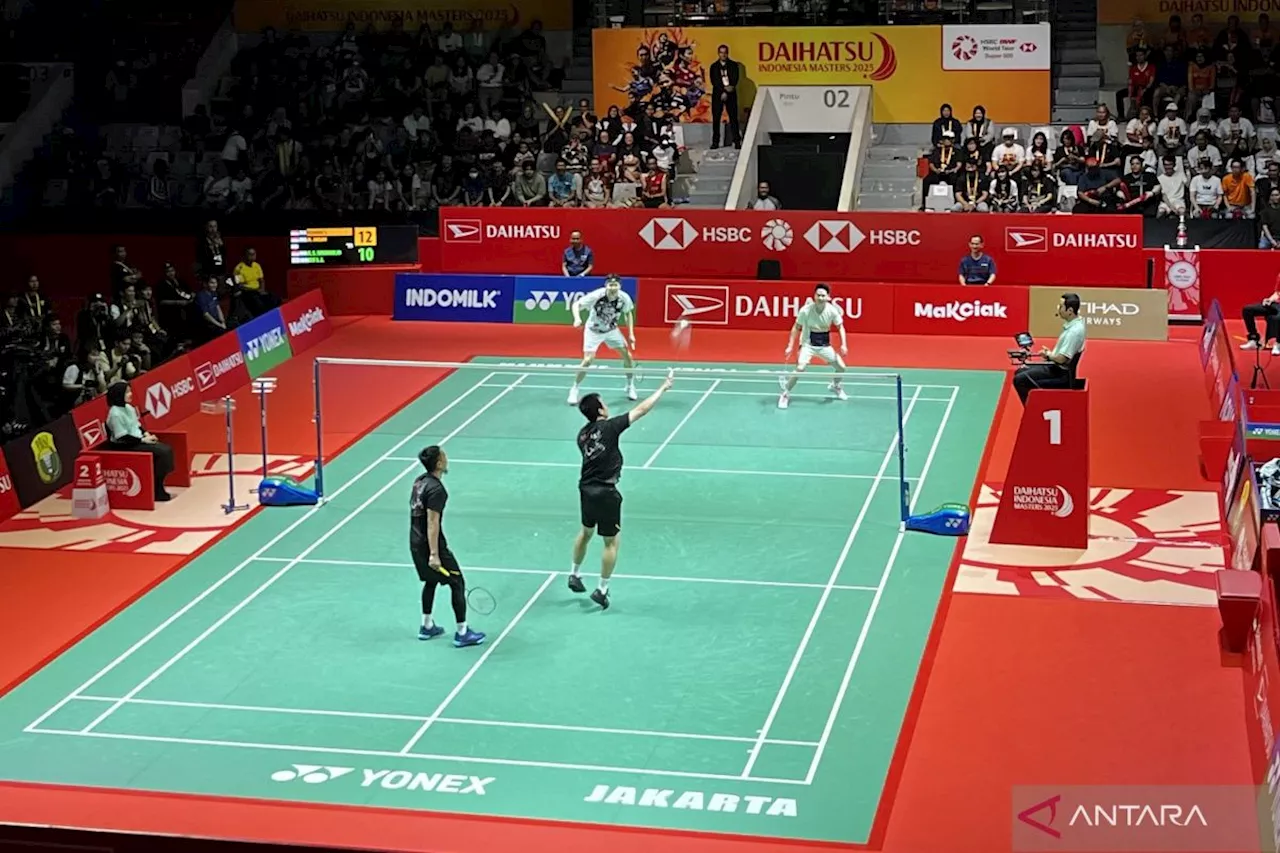 Hendra/Ahsan Berlaga dalam Fun Match di Sela Indonesia Masters 2025