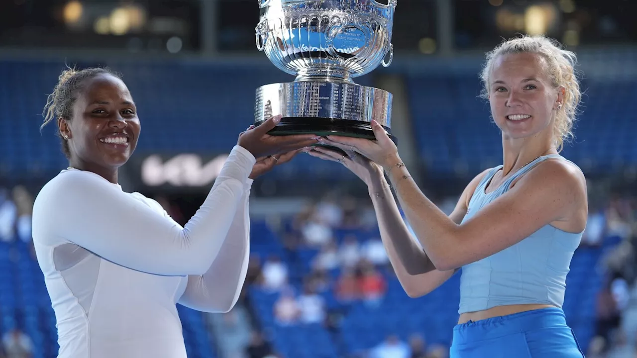 Top-seeded Taylor Townsend and Katerina Siniakova win the women's doubles at the Australian Open