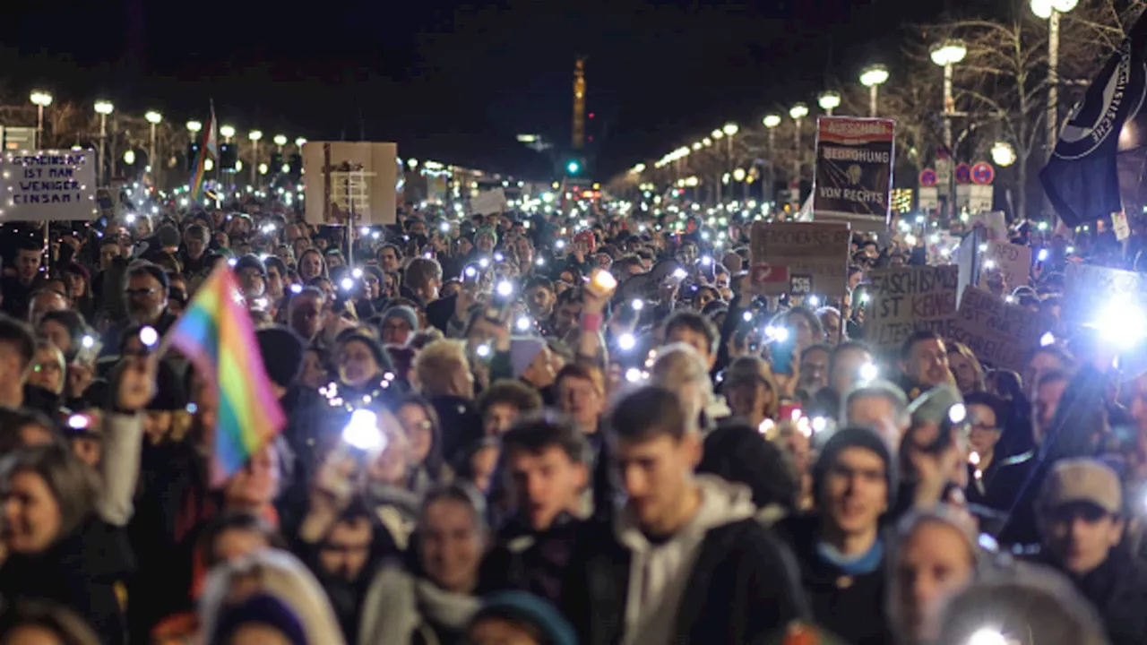 Tens of Thousands Protest Against Rise of Far-Right AfD in Germany