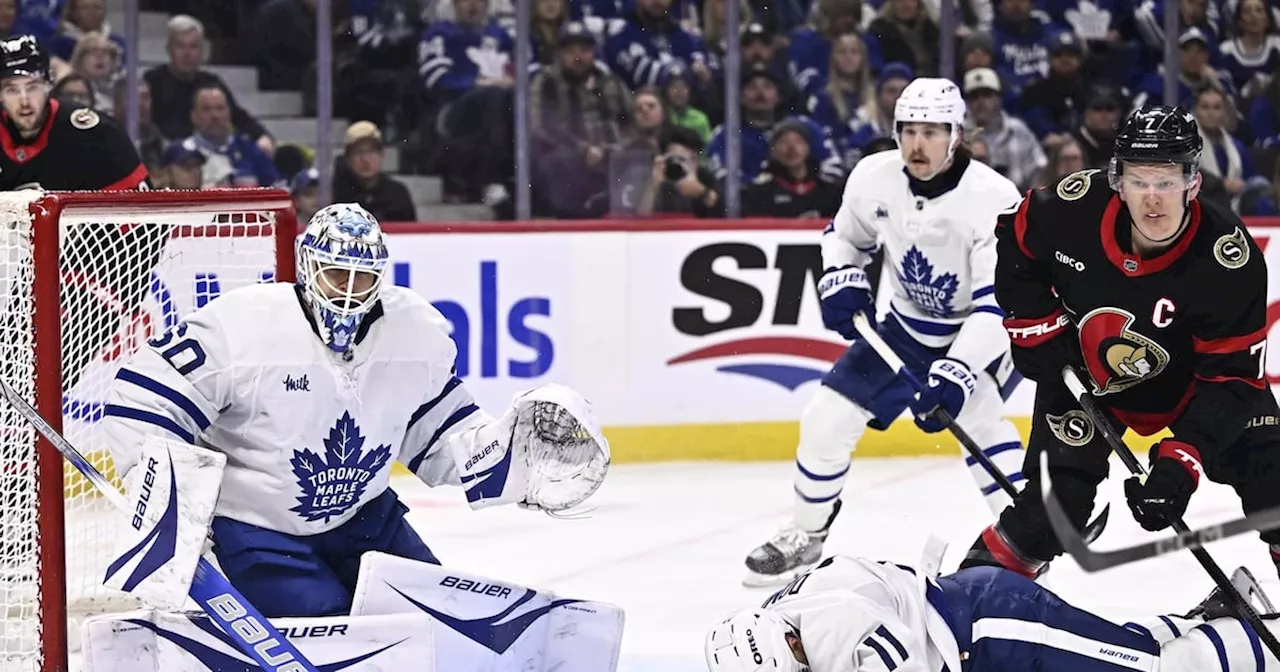 Pinto lifts Senators to 2-1 win over Maple Leafs