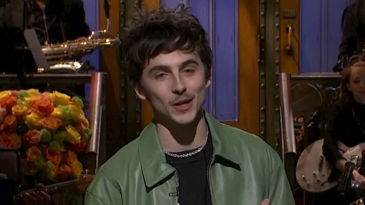 Timothée Chalamet pokes fun at his lack of award show success as he opens third SNL hosting stint...