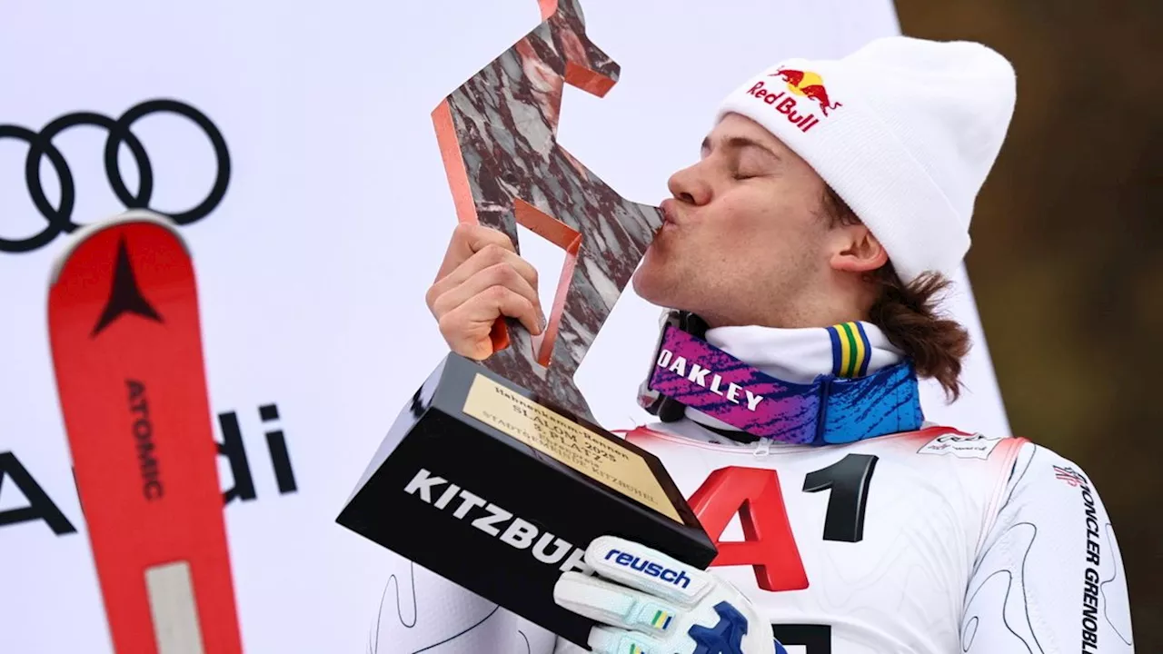 Lucas Pinheiro Braathen wird Dritter: Ein Brasilianer tanzt aufs Podium von Kitzbühel