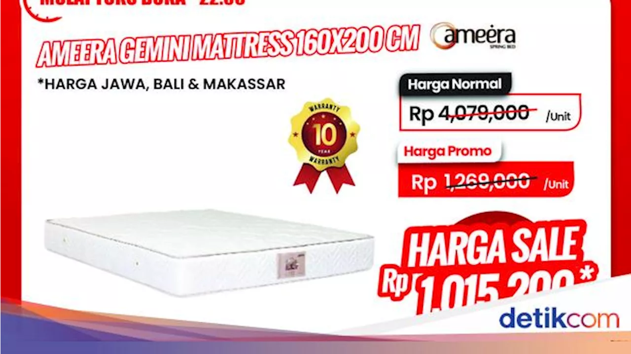 Cuma di Transmart Full Day Sale, Kasur Empuk Dijual Mulai Rp 1 Jutaan!