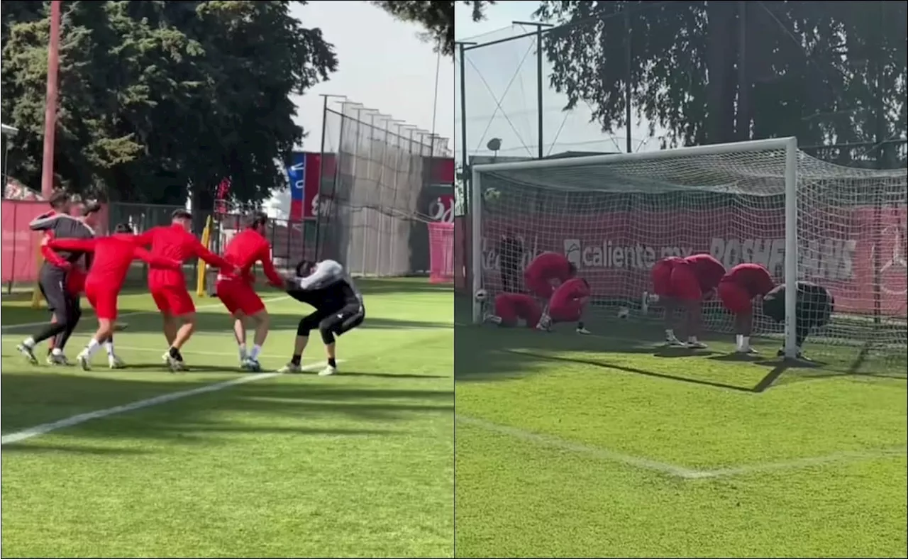 Toluca se inspira en El Juego del Calamar para su entrenamiento; así fue el castigo a los eliminados