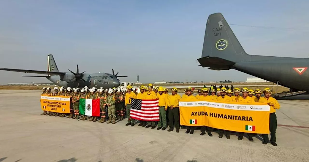 Bomberos Mexicanos Retornan Tras Apoyar en Combate a Incendios en California