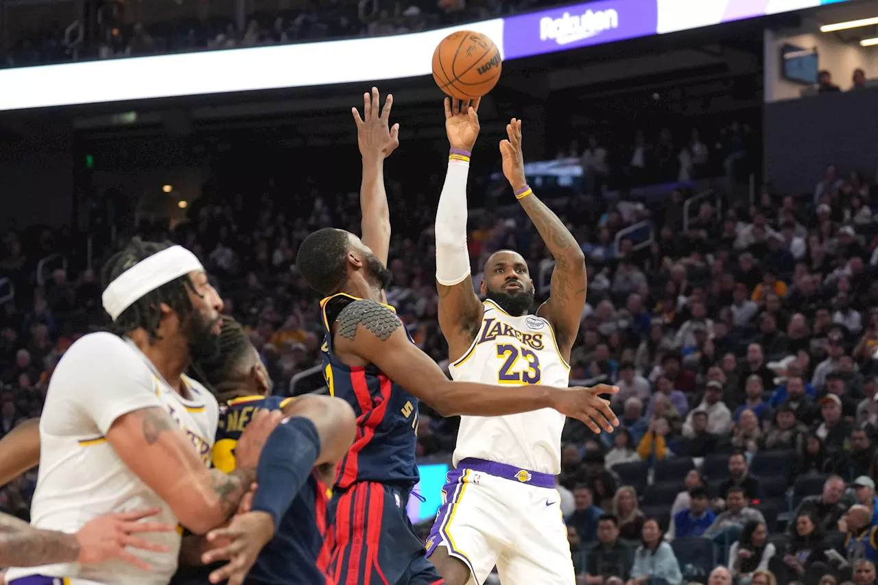 Davis, James Lead Lakers Past Warriors in Thrilling Road Victory