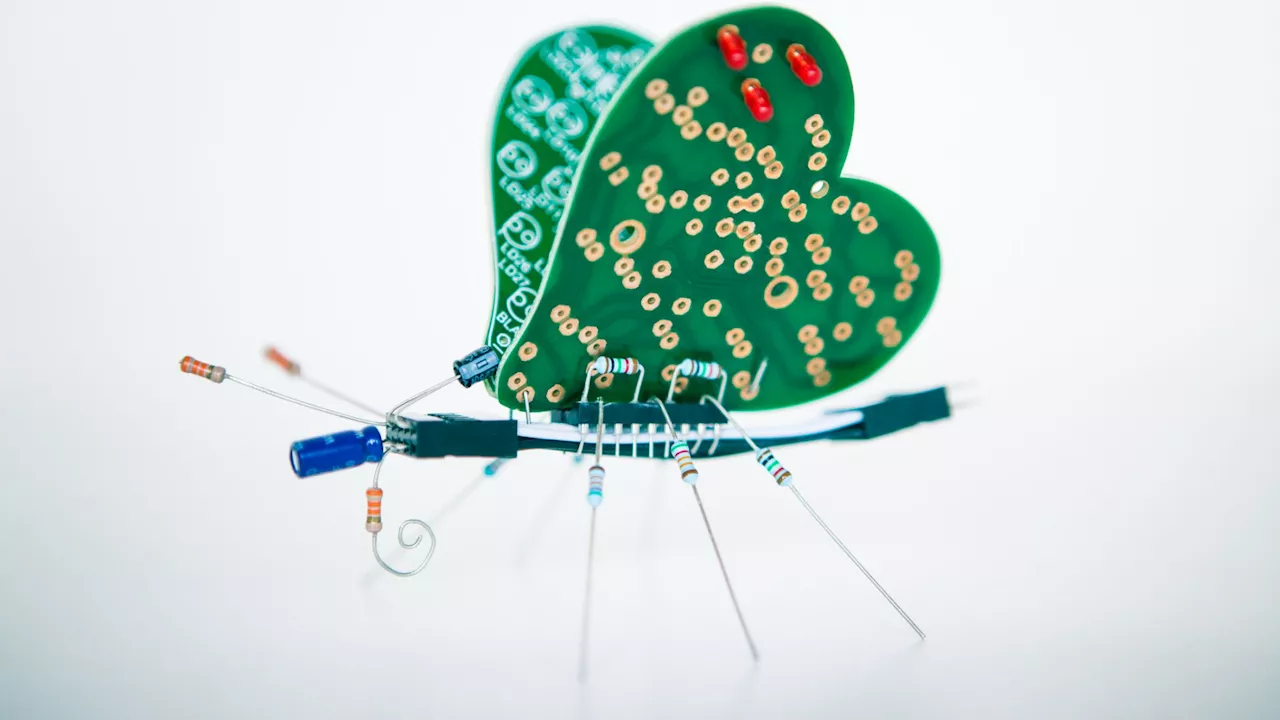 Butterfly-inspired robotic wings fly with no batteries, just magnetic fields