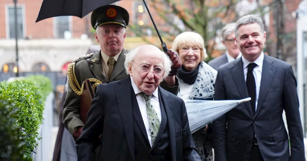 Protesters removed as Michael D Higgins addresses Holocaust memorial event