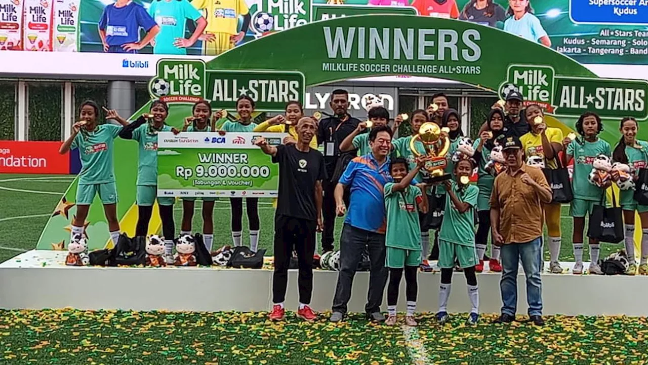 Gemilang, Tendangan Asyifa Antarkan Tim All-Stars Kudus Juara MilkLife Soccer Challenge