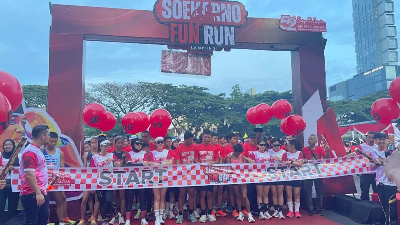 Soekarno Fun Run 5K Di Lampung, PDI Perjuangan Rayakan HUT ke-52