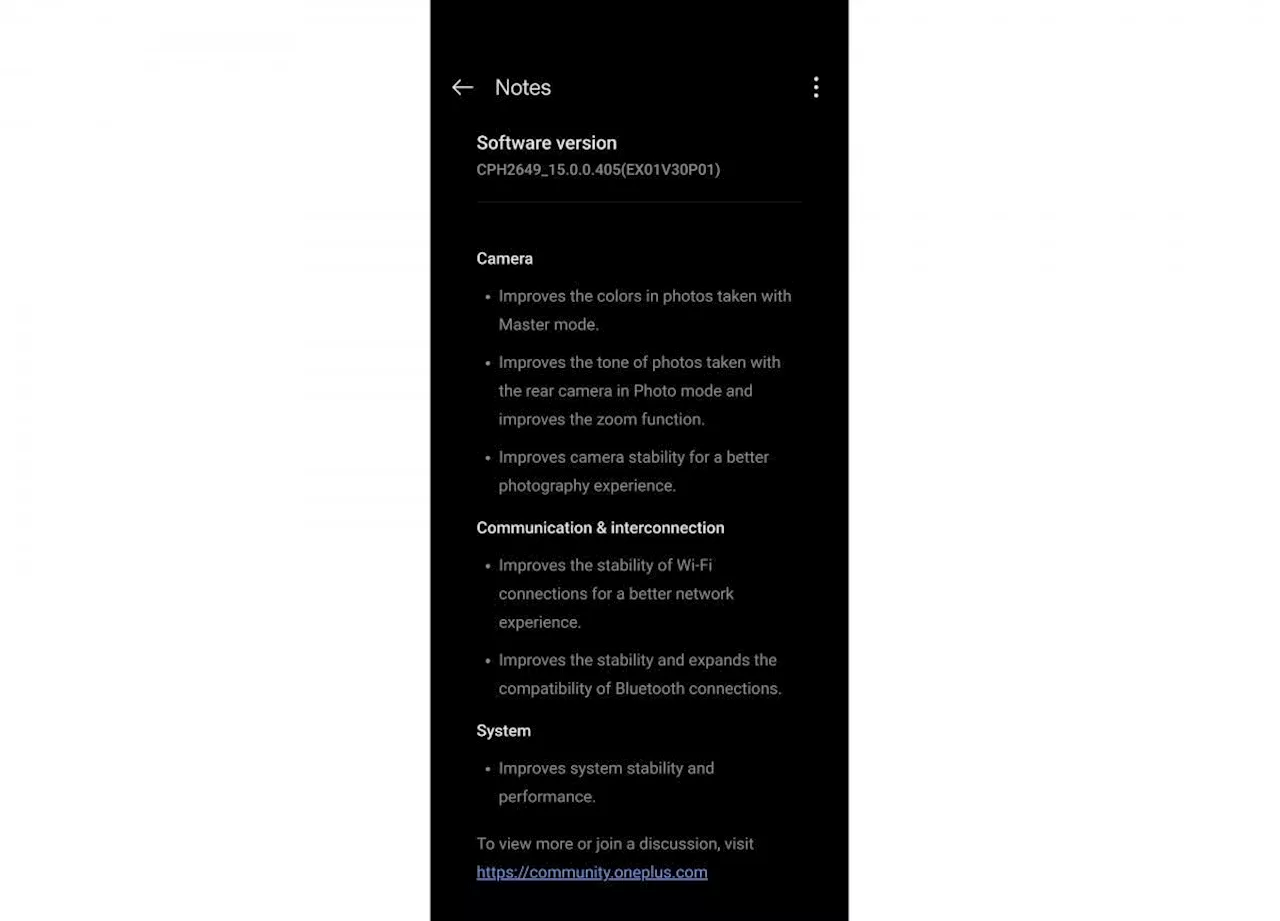 OnePlus 13 får ny uppdatering