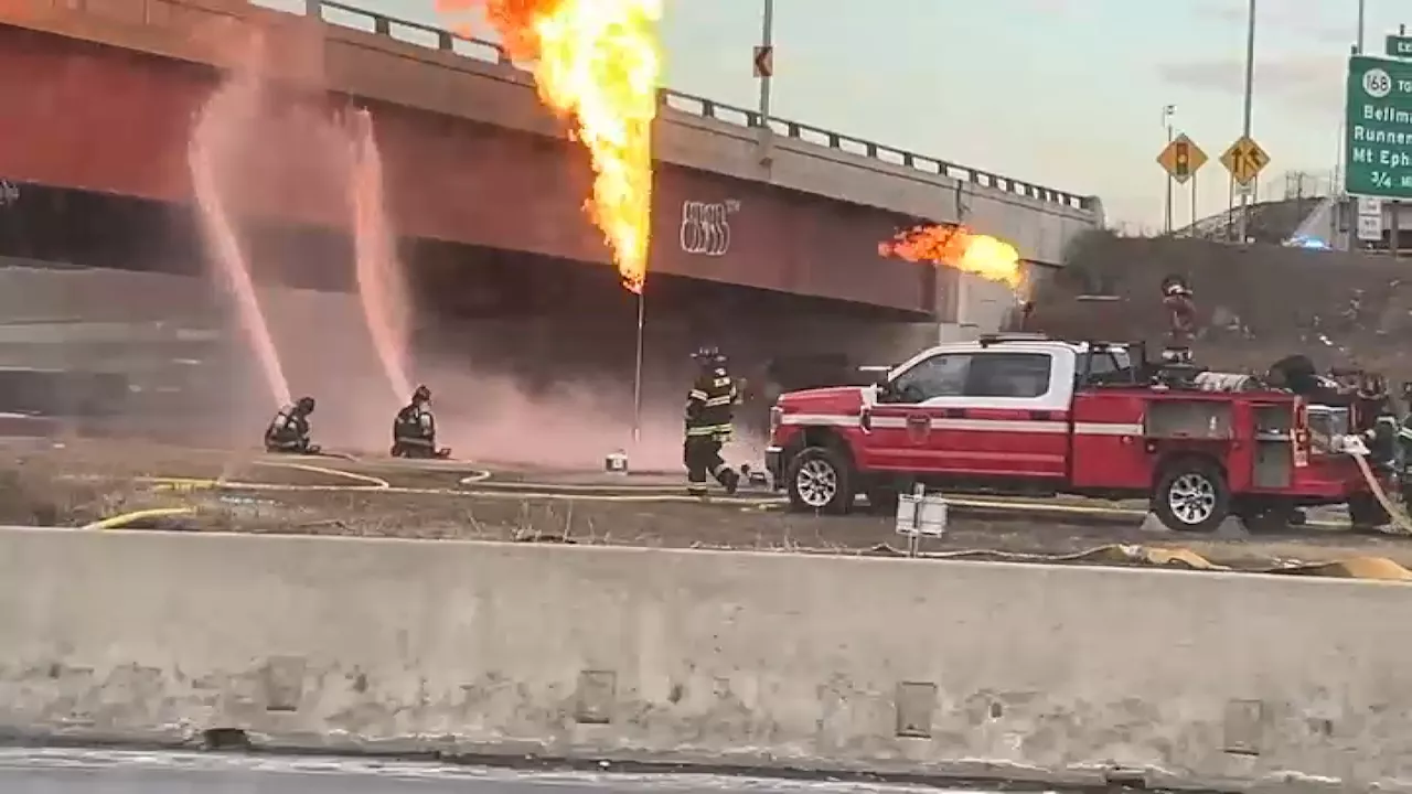 I-295 Northbound Closed in New Jersey After Tanker Overturns