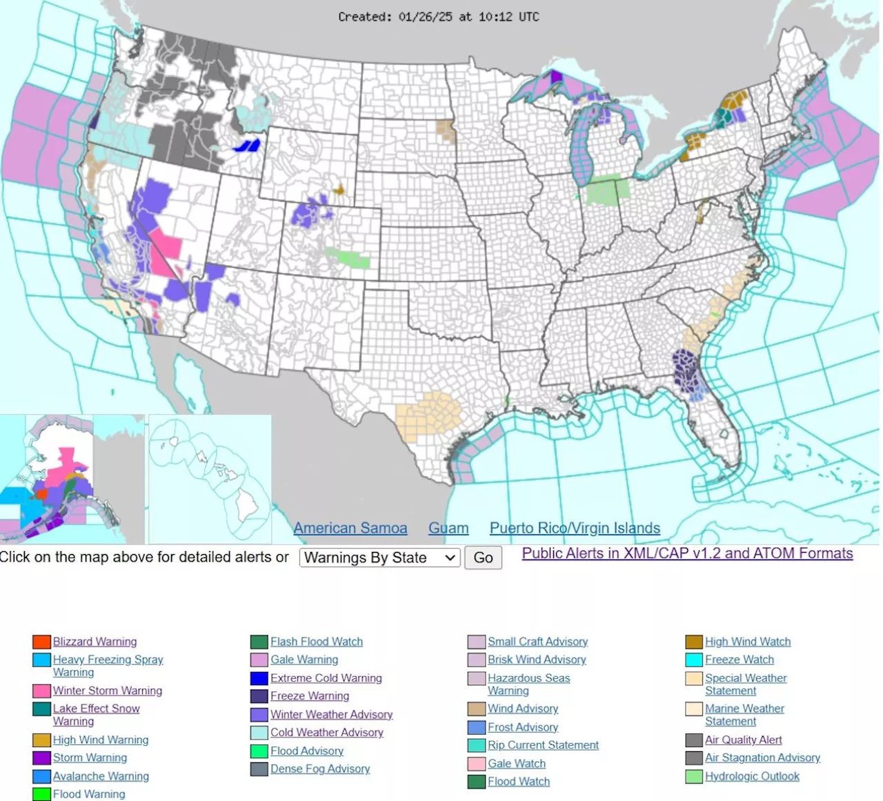 Winter Storm Warnings Issued Across Eight States