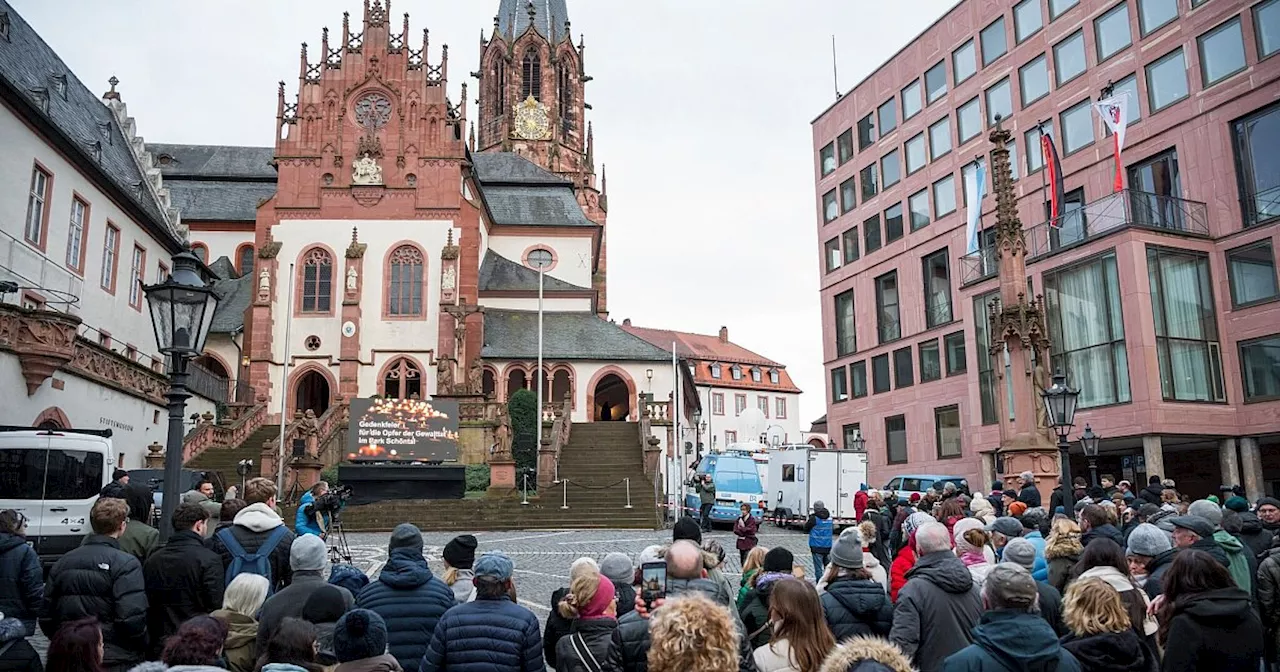 Gedenkfeier nach Gewalttat von Aschaffenburg