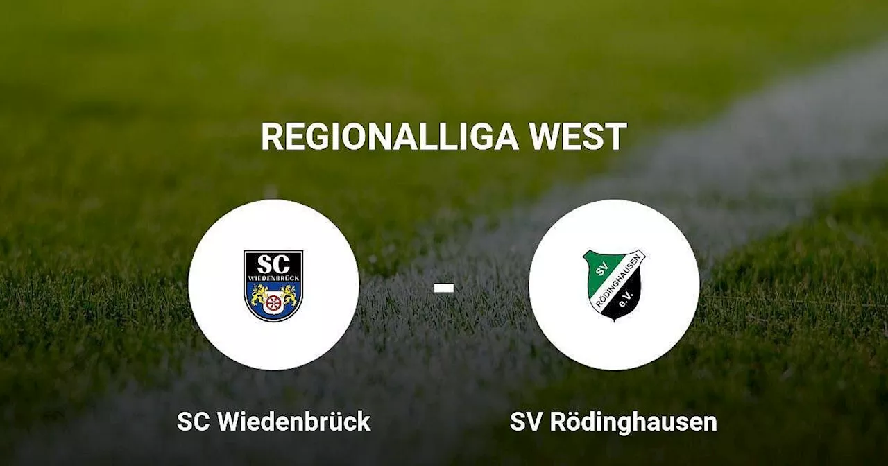 SC Wiedenbrück unterliegt SV Rödinghausen in der Regionalliga West