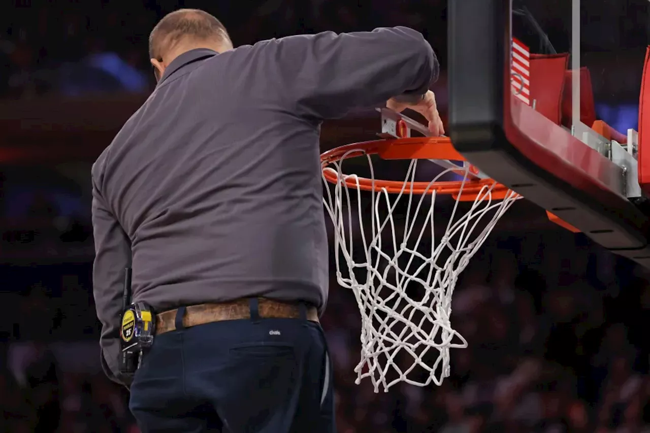 Knicks Worker Checks if Rim is Crooked After Mikal Bridges' Claim