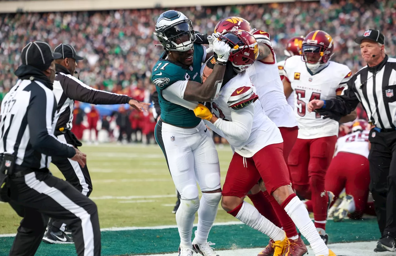 Eagles' A.J. Brown, Commanders' Marshon Lattimore Clash in NFC Championship Game