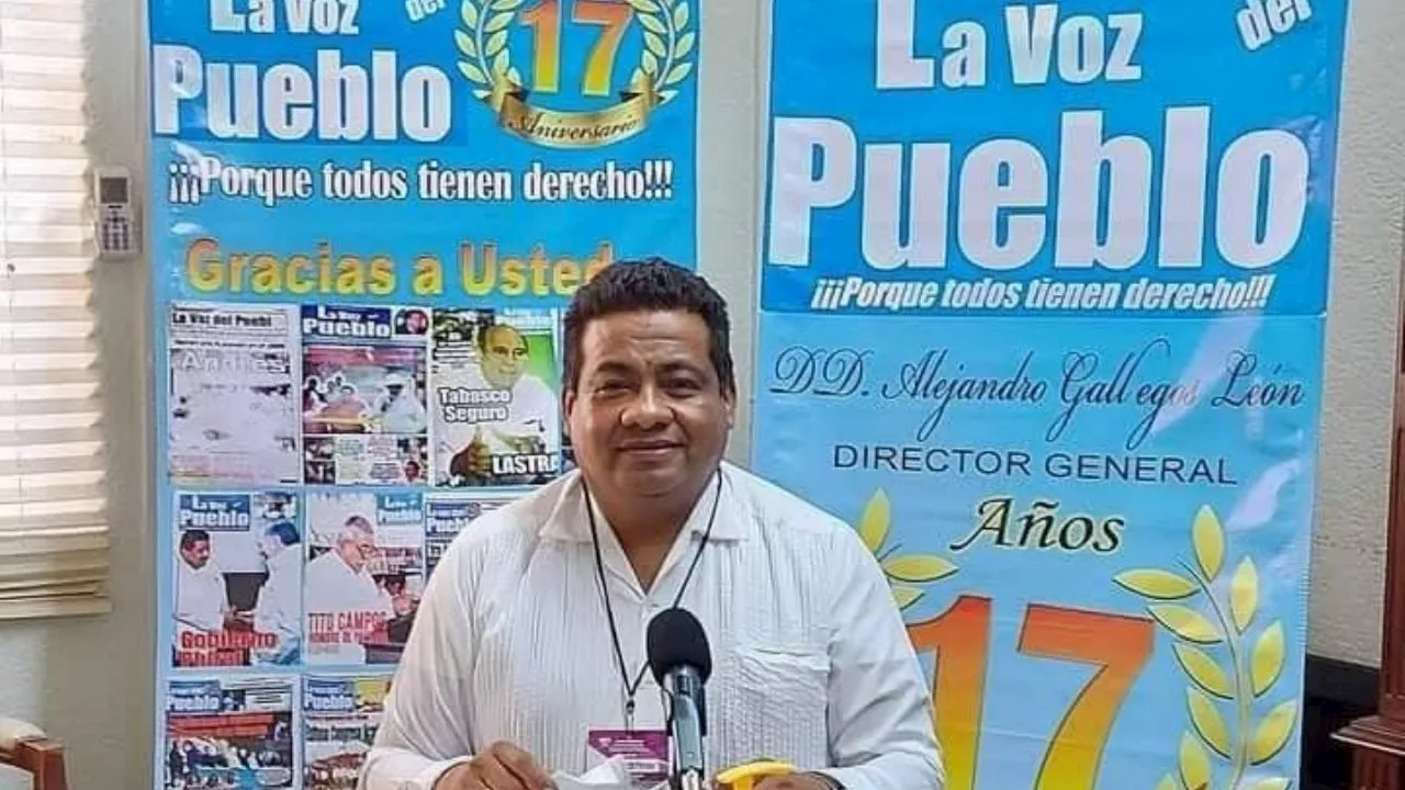 CNDH condena asesinato del periodista Alejandro Gallegos León en Tabasco