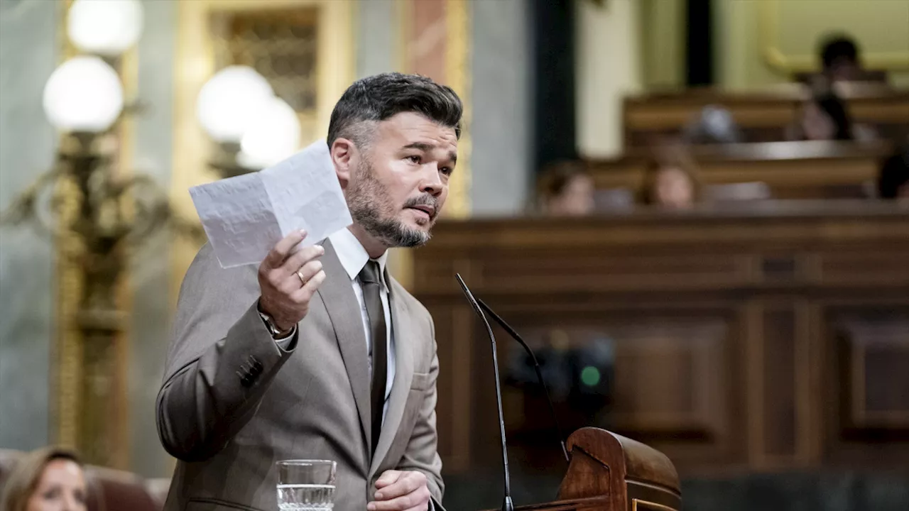 Rufián desmonta en un tuit las excusas y bulos de la derecha contra la ley omnibús: 'Ni se la han leído'