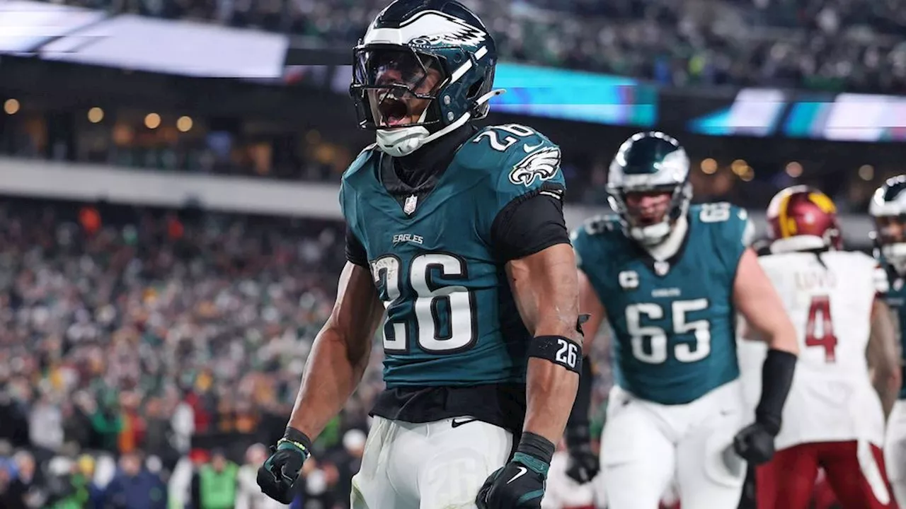 NFL-Playoffs 2025: Philadelphia Eagles schlagen Washington Commanders - Hurts und Barkley erlaufen je drei Touchdowns