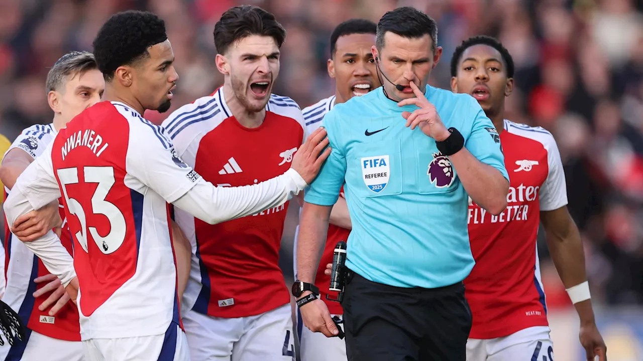 Ex-PGMOL boss urges drastic action for Michael Oliver after Arsenal red card controversy...