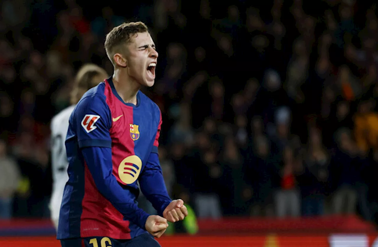 Promising youngster scores brace as Barcelona hit 7 against Valencia