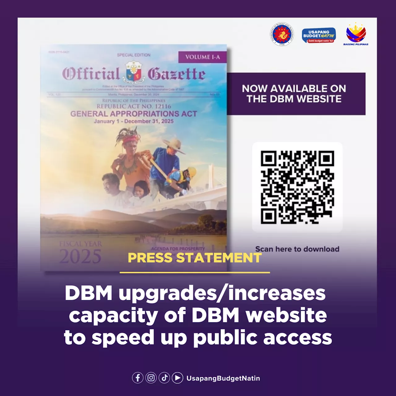 DBM upgrades, increases website capacity to speed up public access