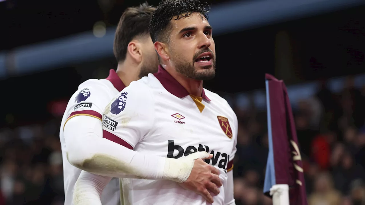 Aston Villa 1 West Ham 1: Emerson’s equaliser sends Hammers home happy… but Potter’s side unlucky to miss o...