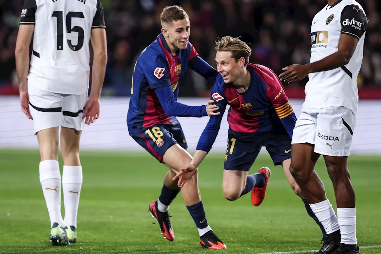 Barcelona verslaat Valencia met 7-0