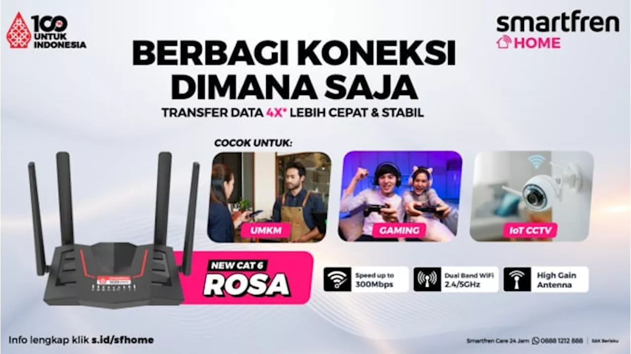 Smartfren Luncurkan ROSA 4G CAT6 untuk Pengalaman Internet Lebih Nyaman