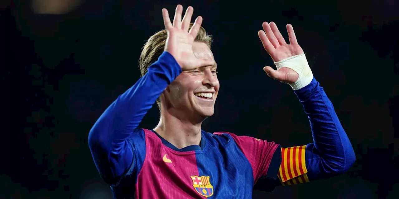 Swingende en scorende Frenkie leidt monsterzege van ijzersterk FC Barcelona in