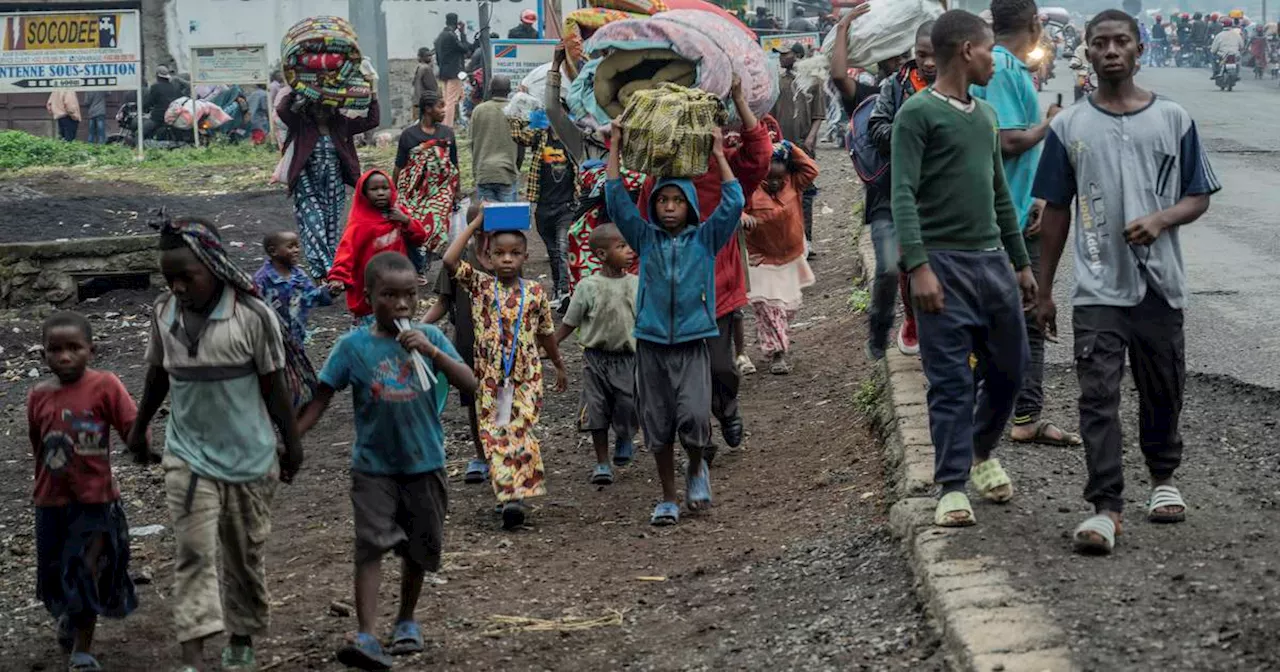 Thousands flee fighting in Congo as Rwanda-backed rebels claim they’ve captured city of Goma