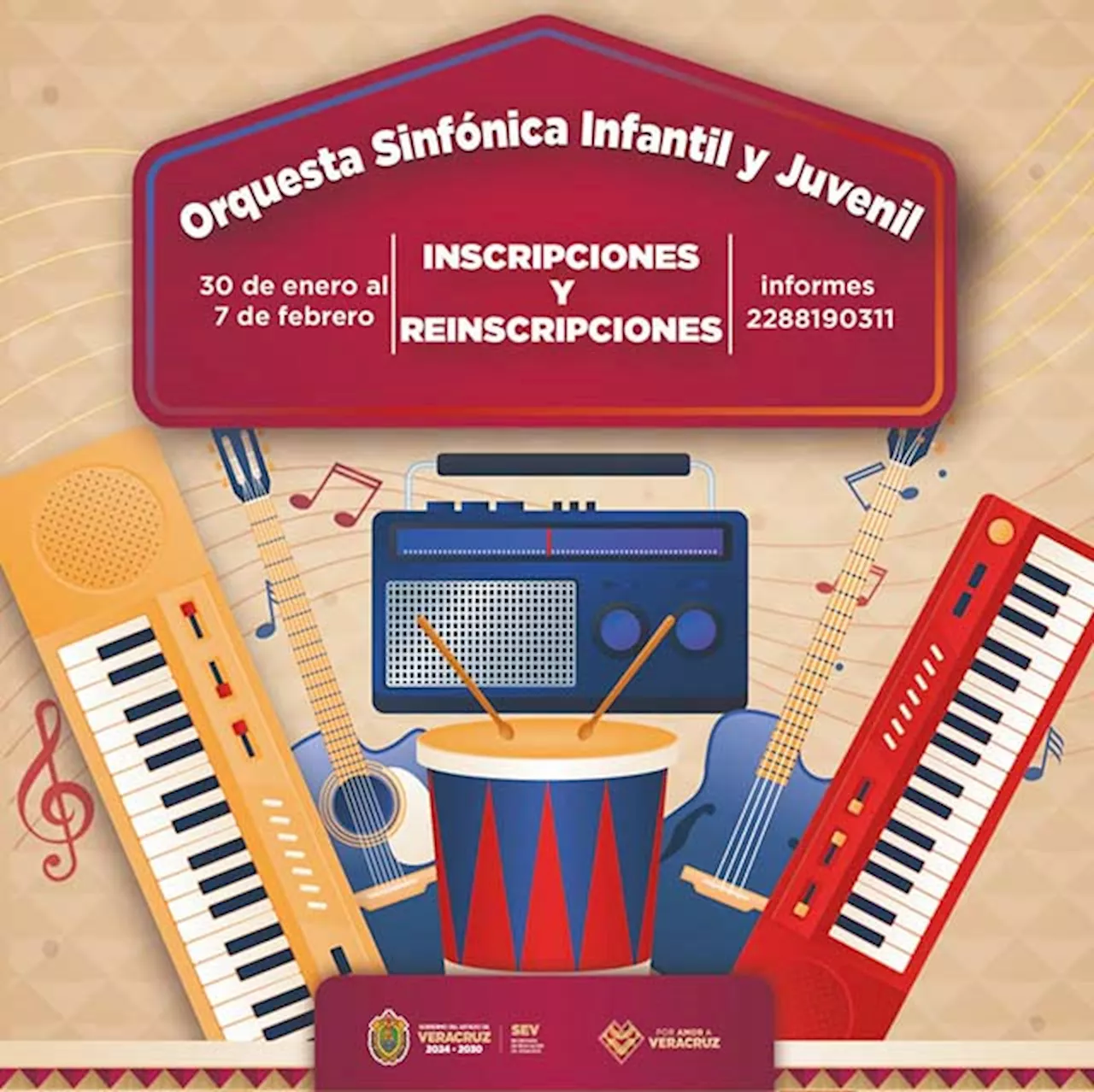 Subsecretaría de Desarrollo Educativo convoca a inscribirse en talleres musicales