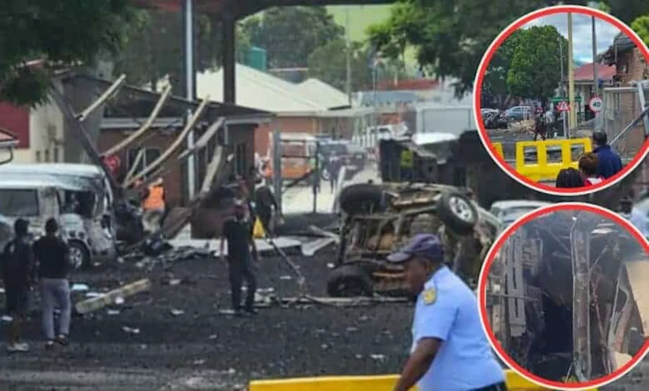 Watch: 3 injured as truck crashes into vehicles at SA-Eswatini border post