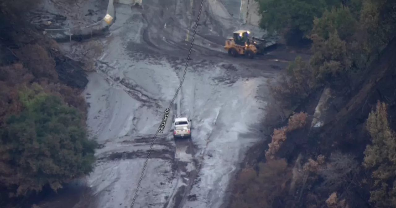 Mudslide concerns remain near California's burn scar areas as heavy rain falls in LA County