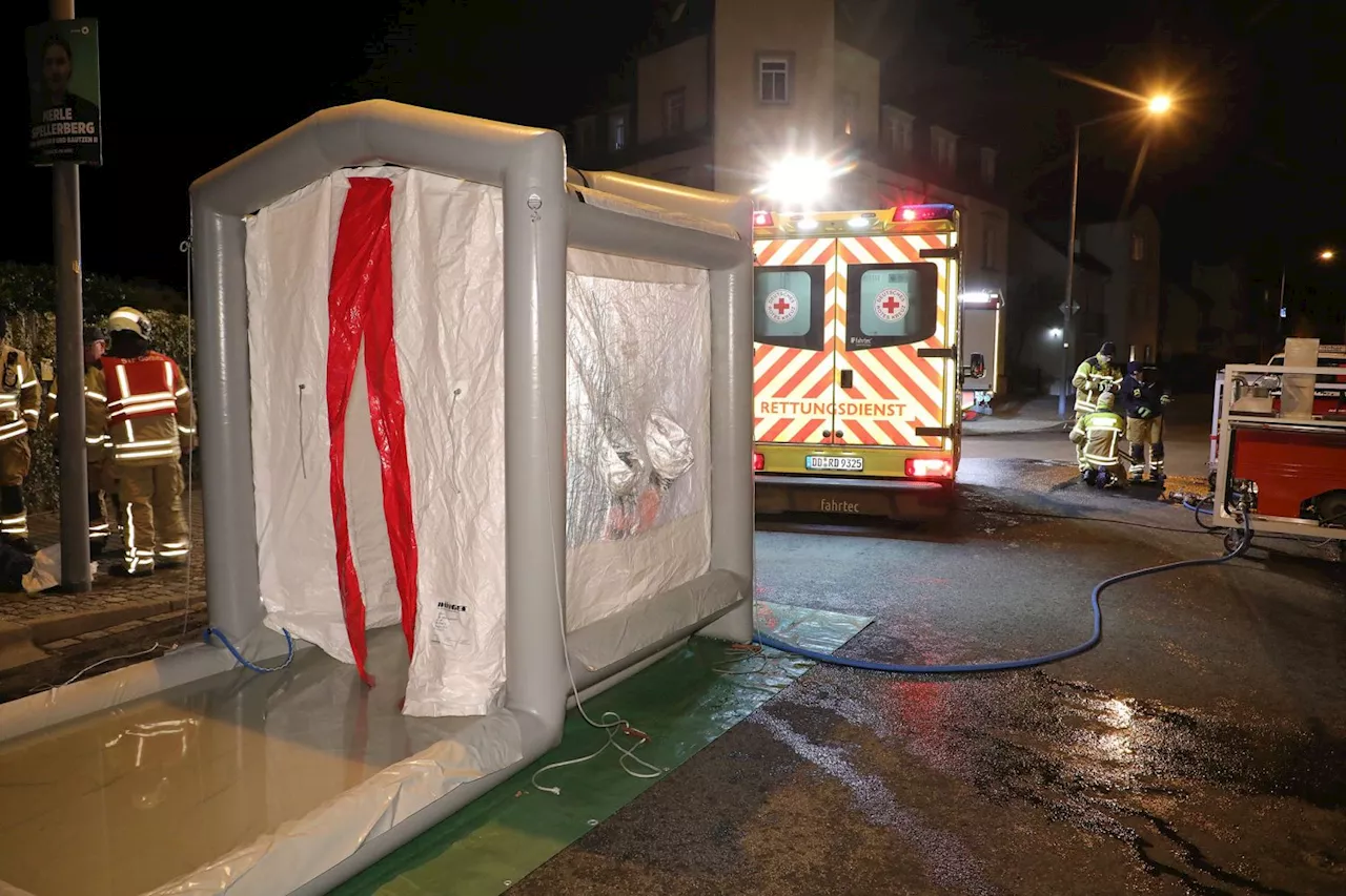 Gasgeruch-Einsatz in Dresden: Mieter mit Chemikalien in der Wohnung