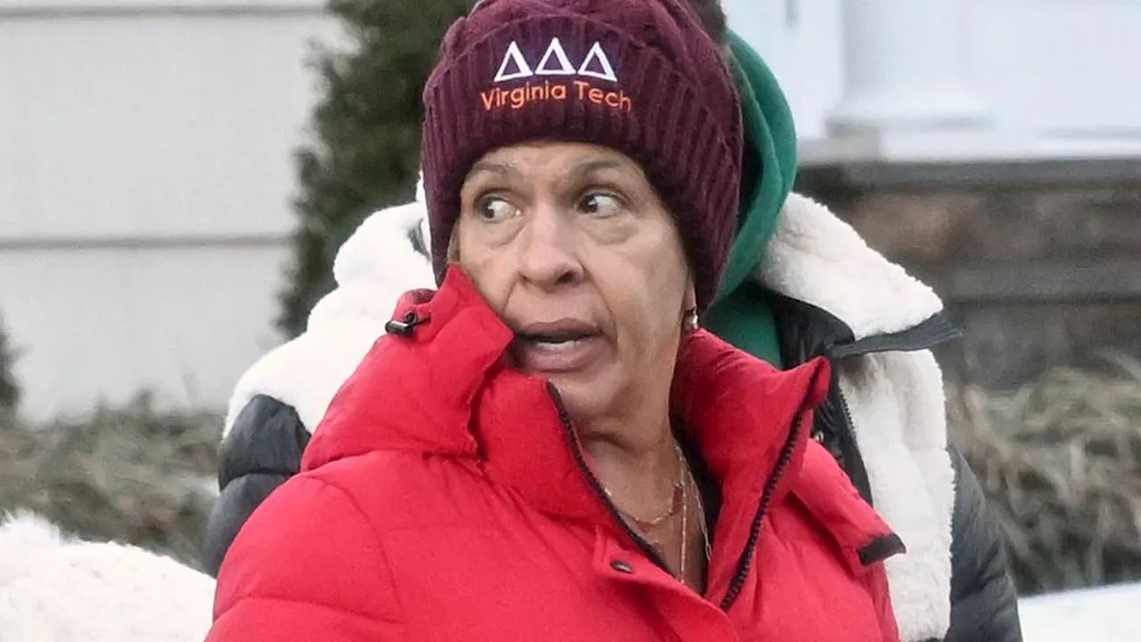 Hoda Kotb, 60, is seen for first time since leaving Today show as she goes makeup-free with a beanie...