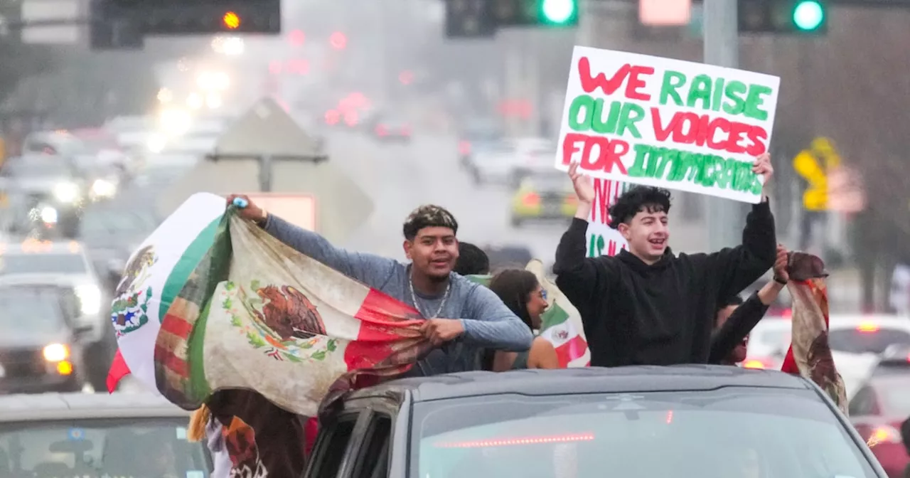 Hundreds rally across D-FW to show support for immigrants, protest ICE raids