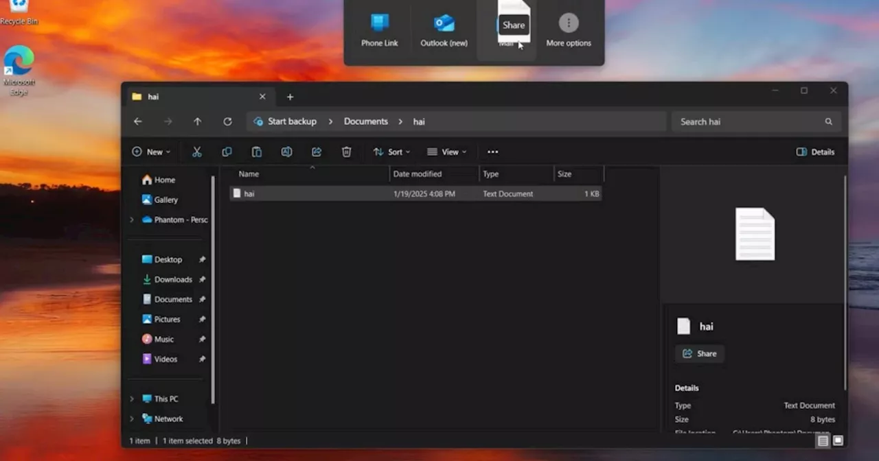 Microsoft just added a secret file sharing feature to Windows 11