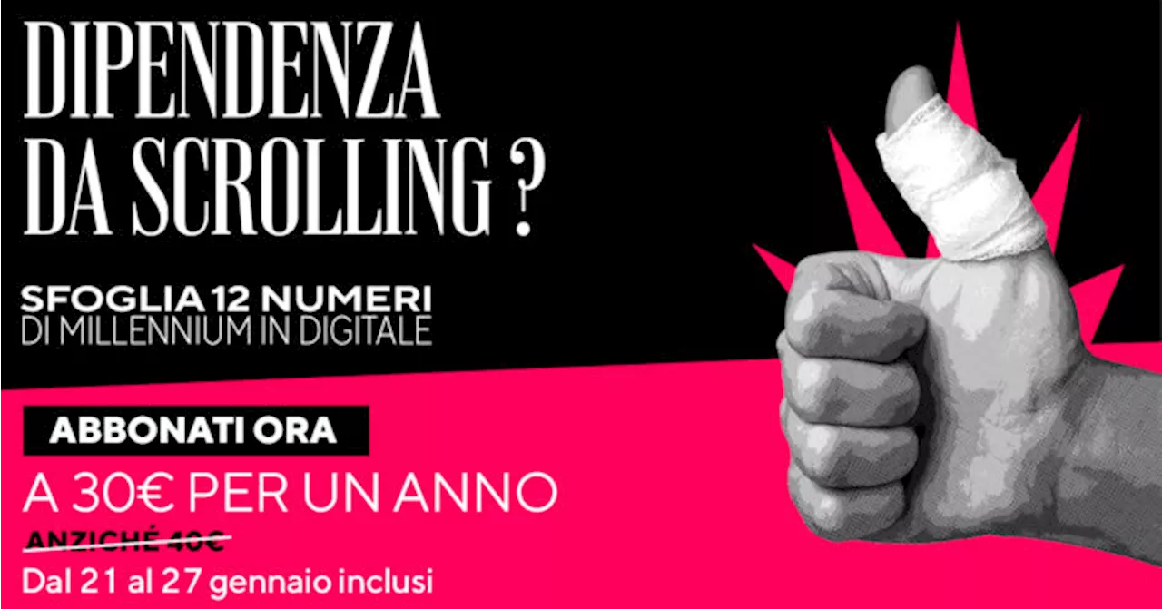 Millennium, ultime ore per un’offerta speciale: abbonamento digitale a 30 euro per un anno