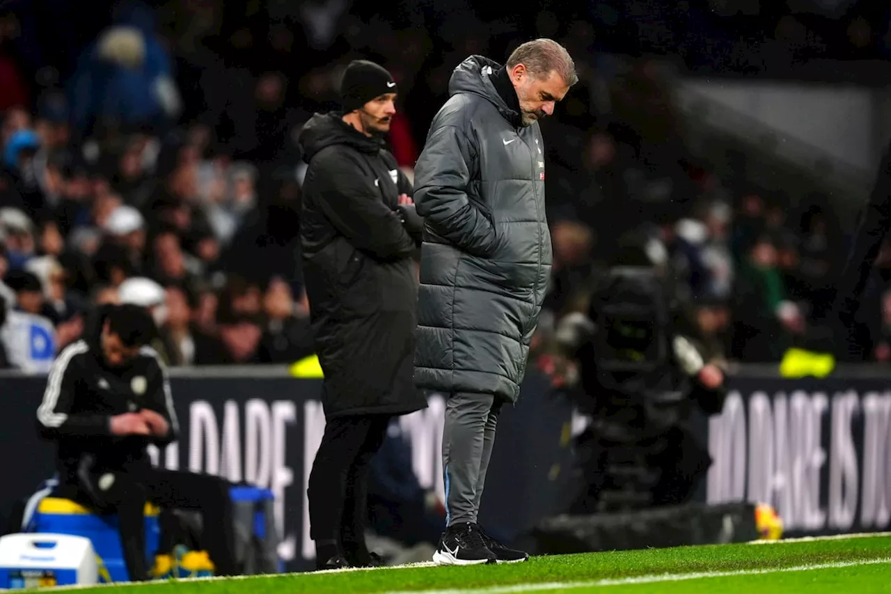 Ange Postecoglou uncertain about Tottenham future after another alarming loss as Man United beats Fulham